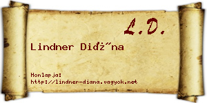 Lindner Diána névjegykártya